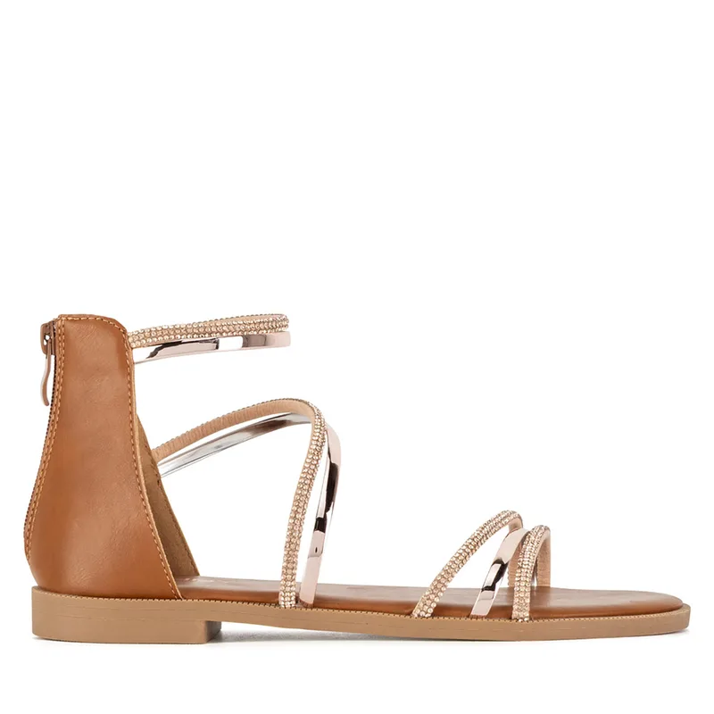 Σανδάλια JENNY SF127-01 Καφέ