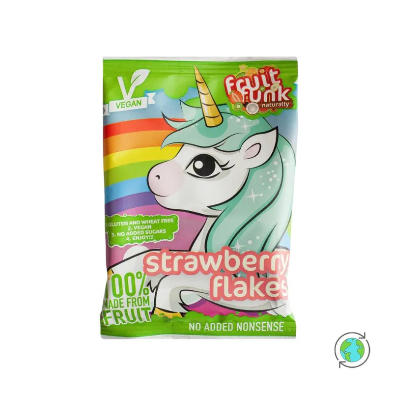 Παιδικά Unicorn Fruit Bites με γεύση Φράουλα - FruitFunk - 16γρ No Sugar Added Gluten Free Vegan Palm Oil Free