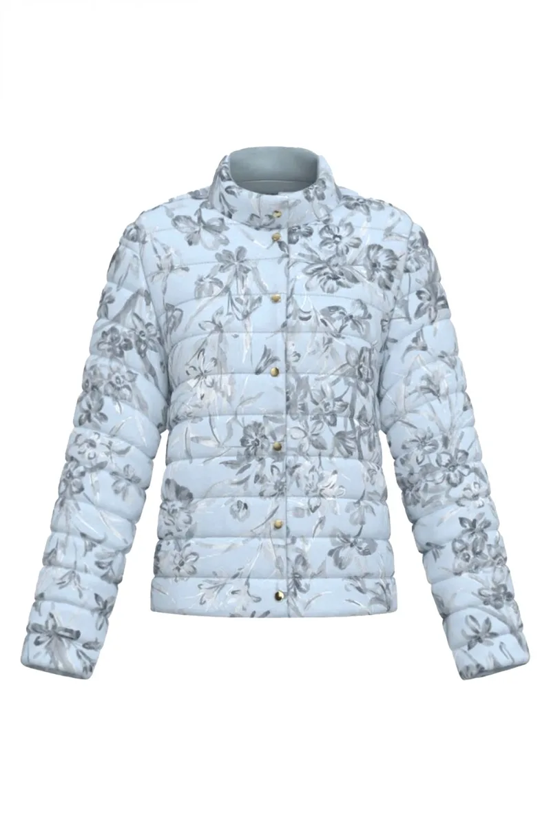 MARELLA EMME ΜΠΟΥΦΑΝ ΚΑΠΙΤΟΝΕ REVERSIBLE EMMPATIO FLORAL ΣΙΕΛ-ΜΠΛΕ