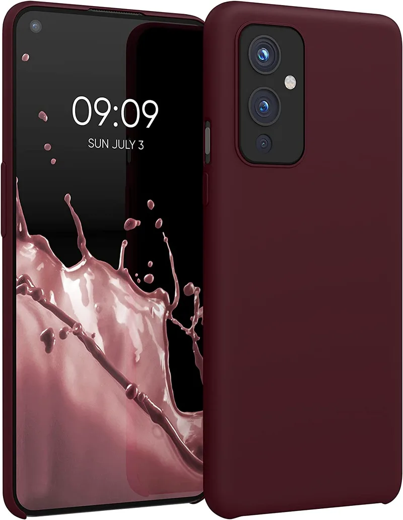 KWmobile Soft Flexible Rubber Cover - Θήκη Σιλικόνης OnePlus 9 - Tawny Red (56040.190)