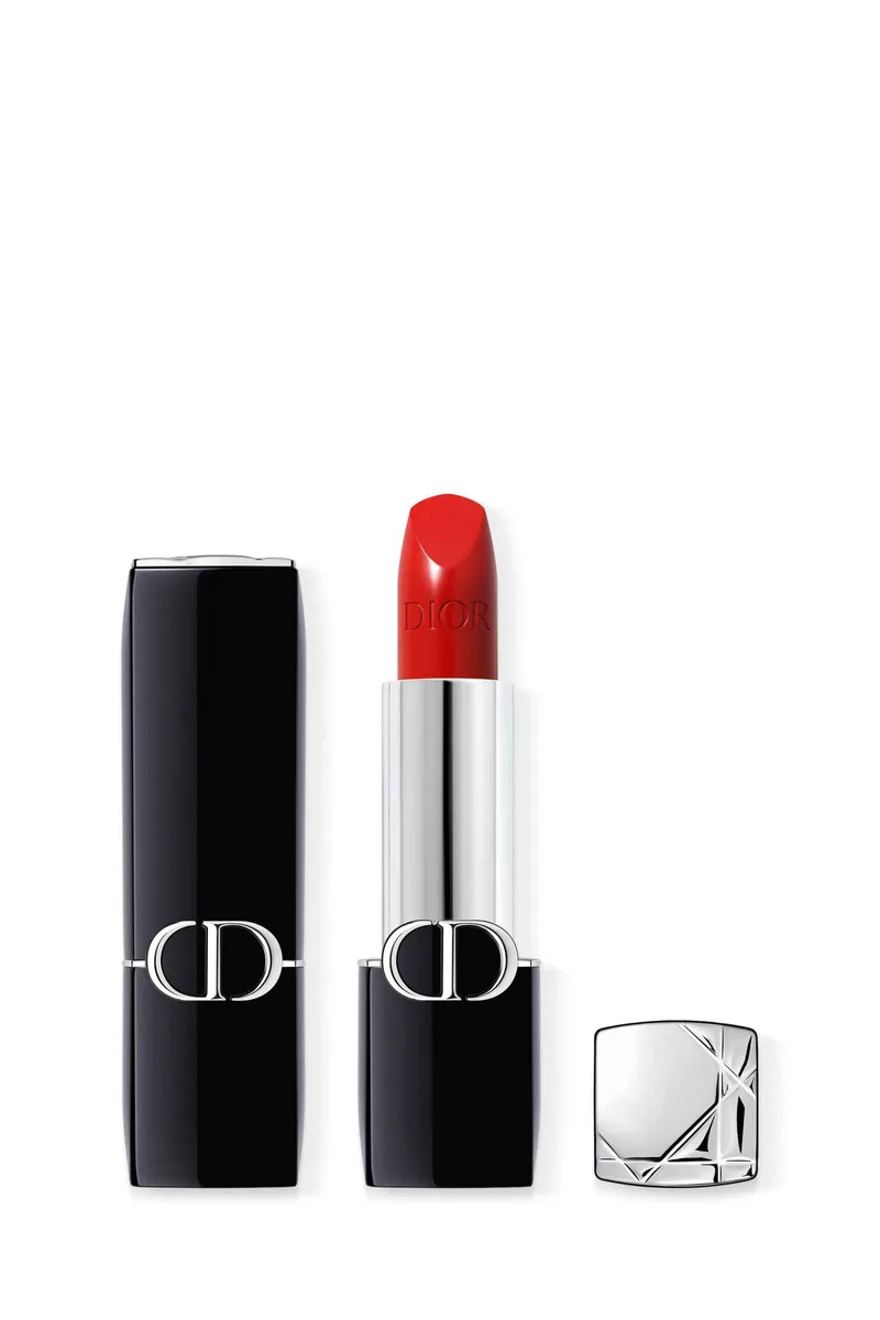 Dior Rouge Dior Lipstick - Comfort and Long Wear - Hydrating Floral Lip Care 080 Red Smile Satiny Finish