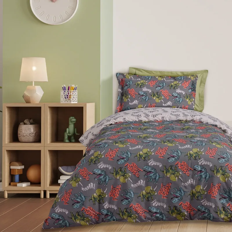 Das kids σετ σεντονια μονα 4931 cream, grey 170χ260