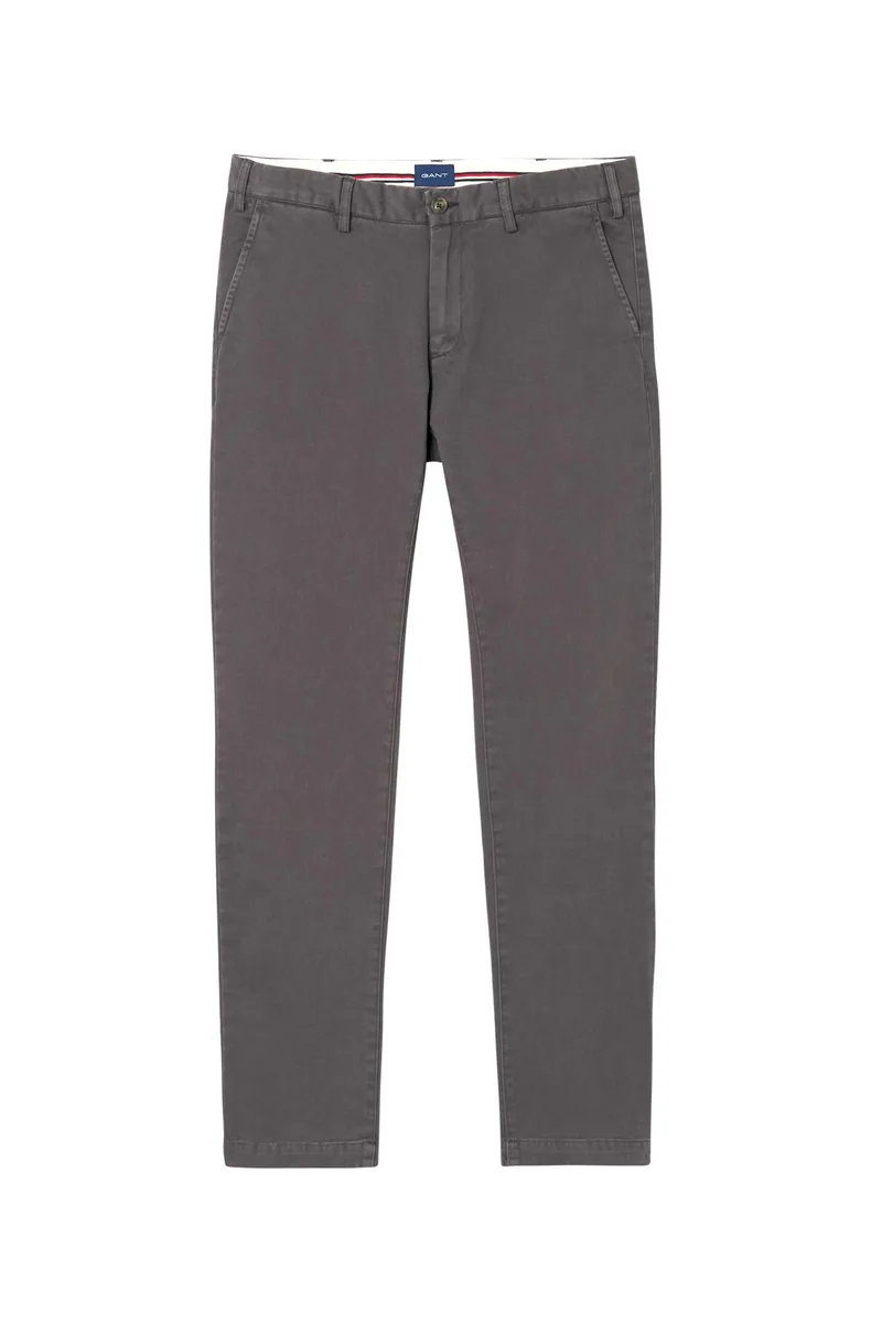 Gant ανδρικό chino παντελόνι Slim Fit (36L) - 1503956 Ανθρακί