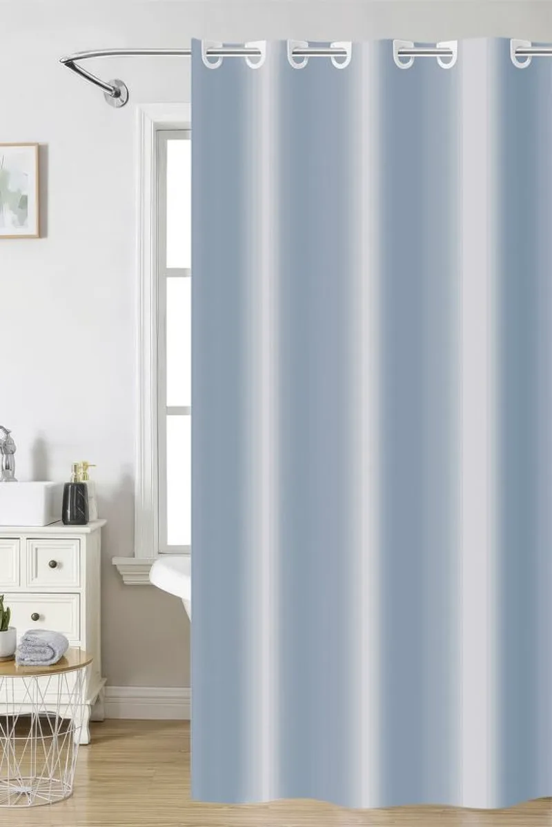Κουρτινα Μπανιου Aqua Blue Nima 200x0x180cm Μονόχρωμο