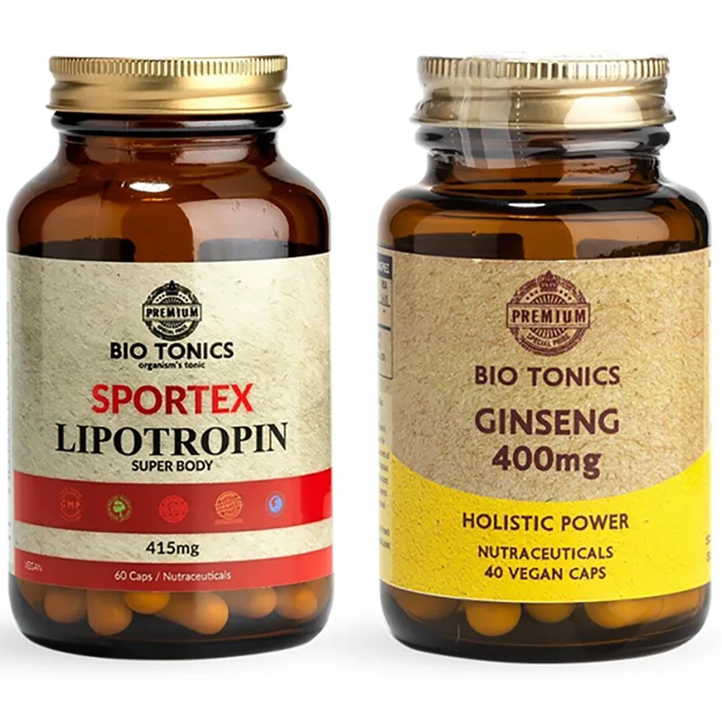 Bio Tonics Πακέτο Προσφοράς Lipotropin 415mg Συμπλήρωμα Διατροφής για Απώλεια Βάρους 60 caps & Ginseng 400mg Τόνωση του Οργανισμού 40veg.caps