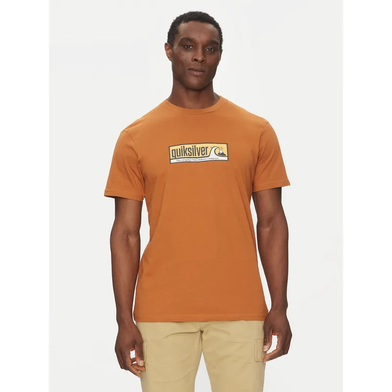 Quiksilver T-Shirt EQYZT08040 Καφέ Regular Fit