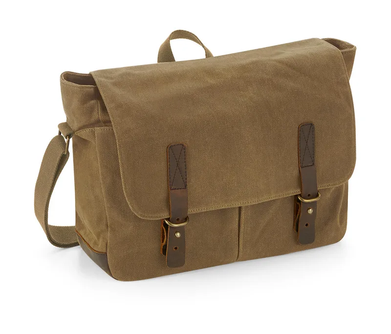 Τσάντα Messenger Heritage Waxed Canvas QD653 Quadra Desert Sand