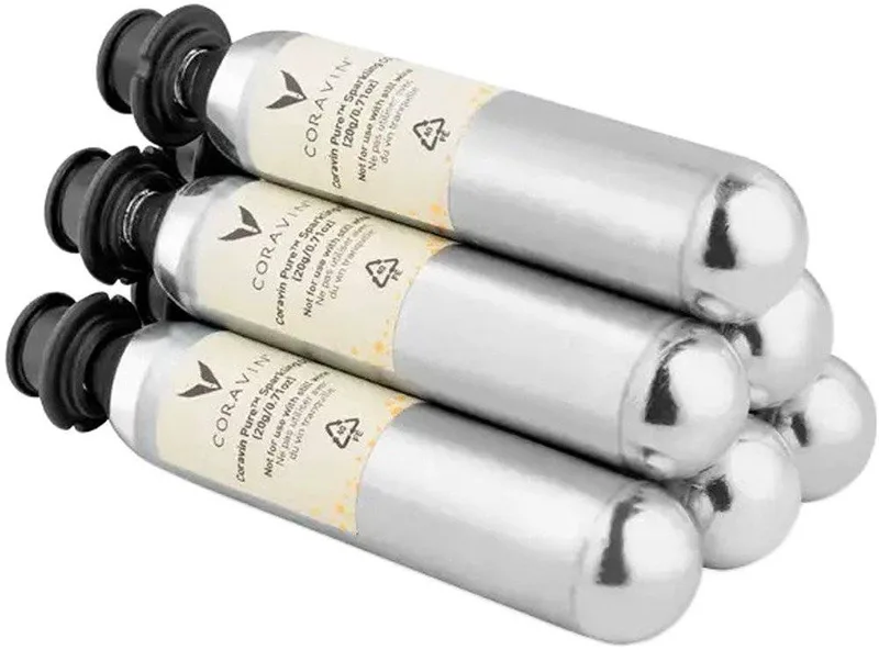 ΣΕΤ ΑΜΠΟΥΛΕΣ CORAVIN PURE SPARKLING CO2 ΓΙΑ ΤΟ ΣΥΣΤΗΜΑ ΣΕΡΒΙΡΙΣΜΑΤΟΣ CORAVIN SPARKLING 6ΤΜΧ