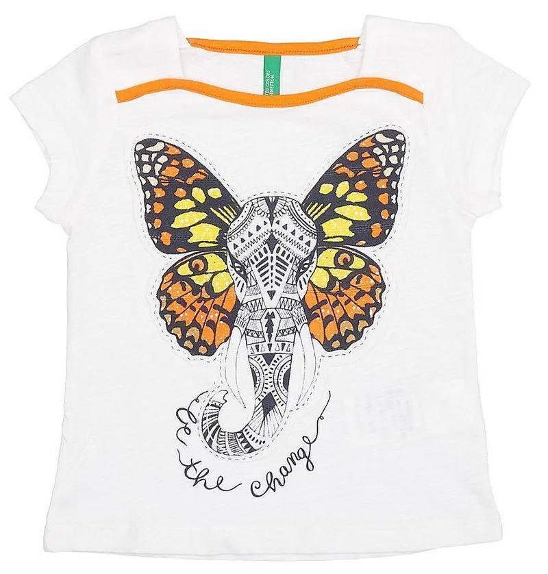 T-SHIRT BENETTON GREEN ROOTS I G ΕΛΕΦΑΝΤΑΣ ΛΕΥΚΟ (82 CM)-(1-2 ΕΤΩΝ)