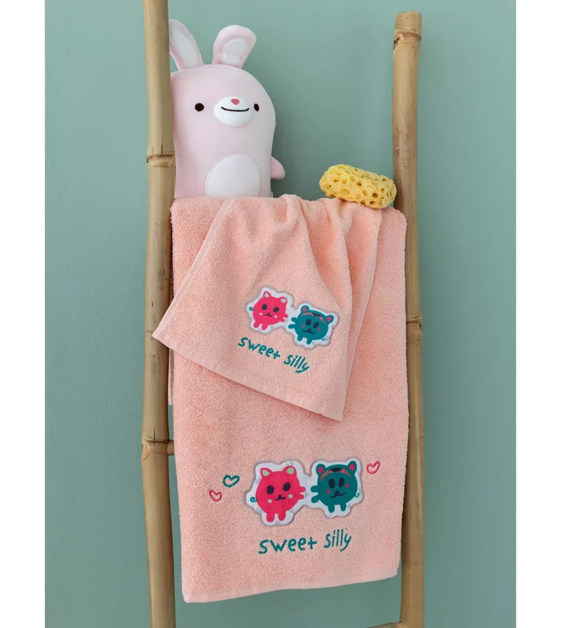 Σετ Παιδικές Πετσέτες Μπάνιου (2τμχ) Kids Bath SWEETSILLY, PALAMAIKI