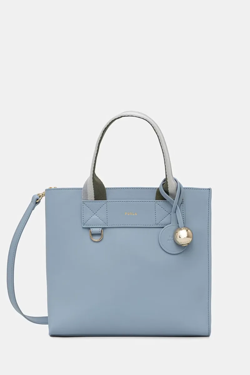 Furla μικρή γυναικεία δερμάτινη τσάντα Divide It S Tote