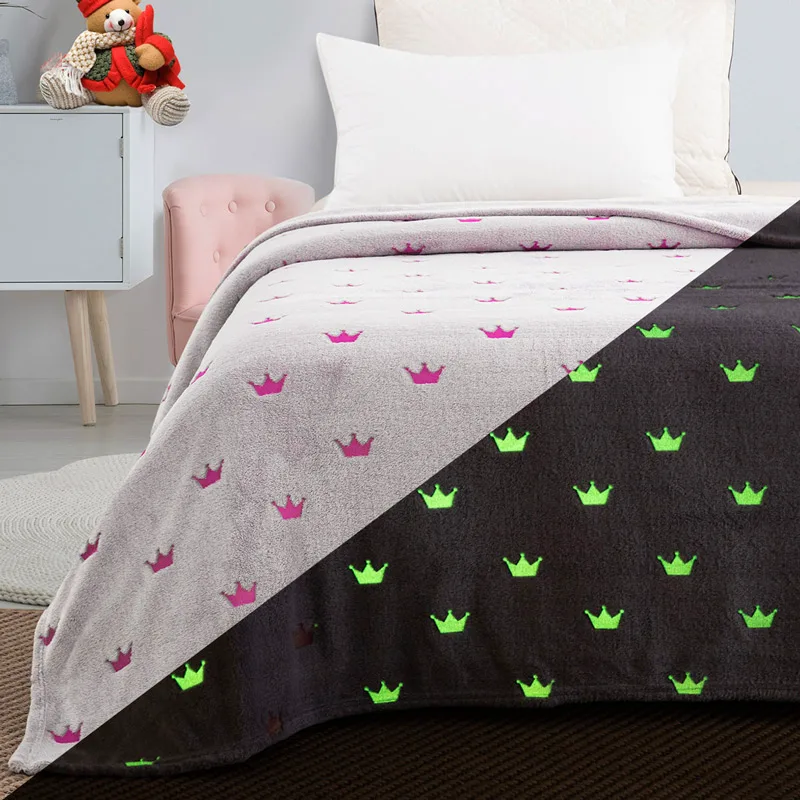 Φωσφοριζέ Κουβέρτα Fleece Μονή 160x220 Beauty Home 6144 Queen 160x220