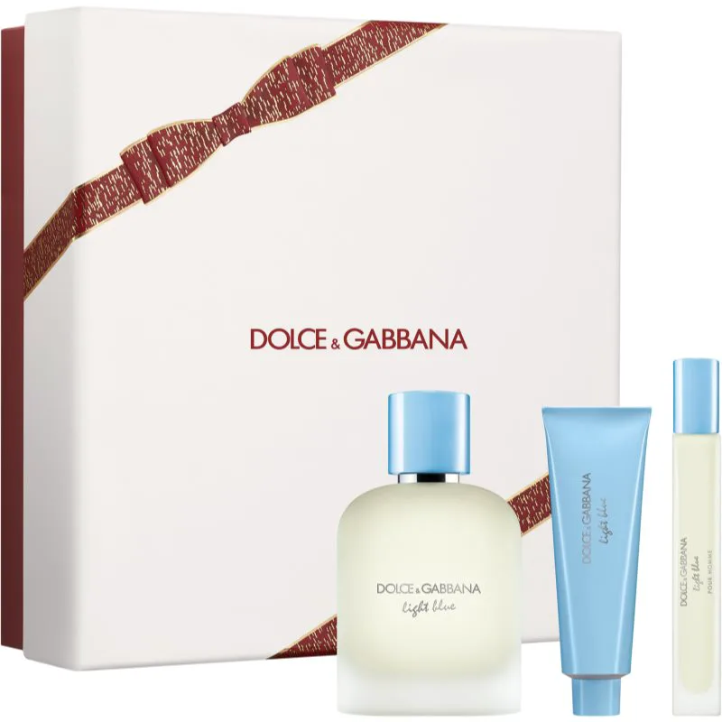 Dolce&Gabbana Light Blue Pour Homme EDT Trio Gift Set σετ δώρου για άντρες