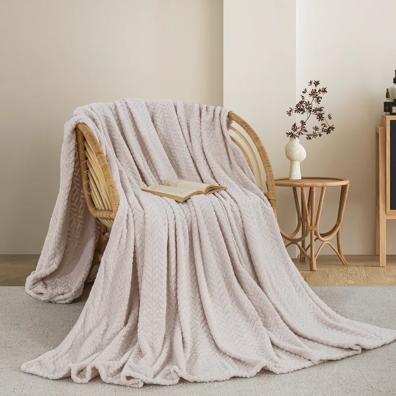 ΚΟΥΒΕΡΤΑ FLEECE ΗΜΙΔΙΠΛΟ 180X240 ADAM HOME (550) IVORY (01)