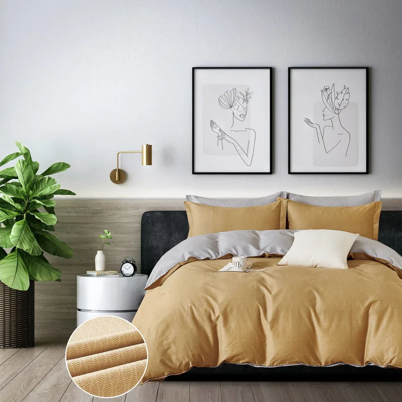Κουβερλί Υπέρδιπλο 2 Όψεων Aslanis Home Tethis Καφε/Γκρι 220x240