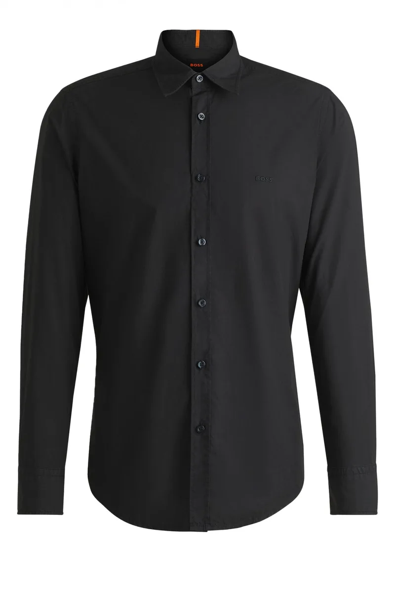 BOSS CASUAL ΠΟΥΚΑΜΙΣΟ REGULAR FIT RELEGANT 6 M ΜΑΥΡΟ