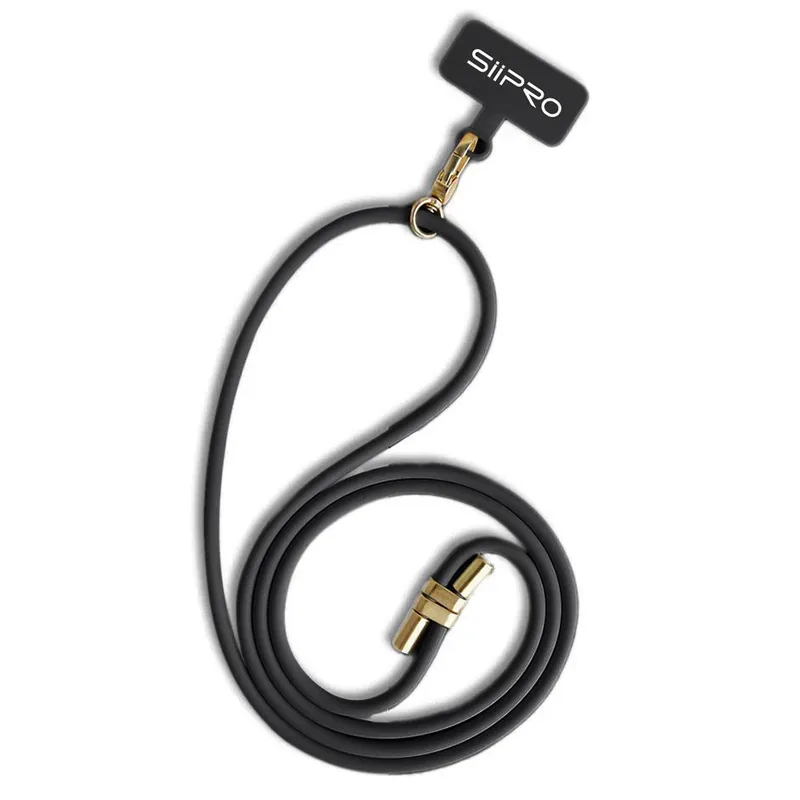 Siipro Crossbody Soft Liquid Silicone Strap Black
