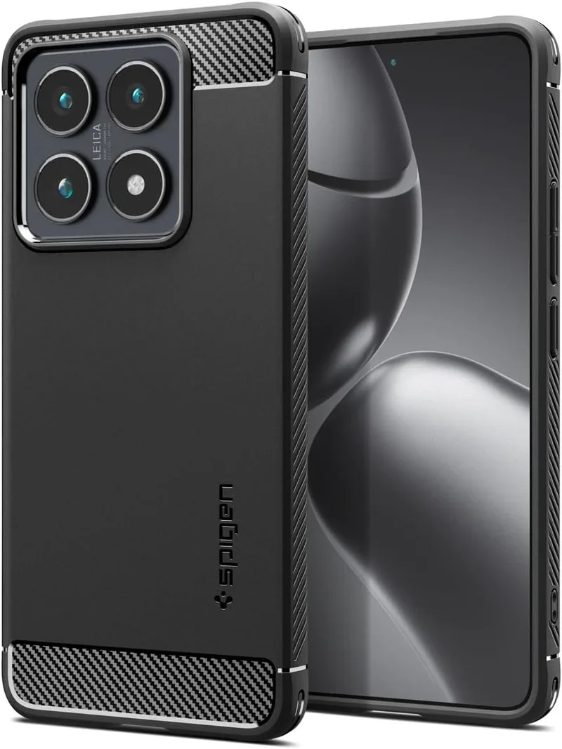 Θήκη Xiaomi 14T Pro Spigen Rugged Armor Ανθεκτική Σιλικόνης - Matte Black (ACS08858)