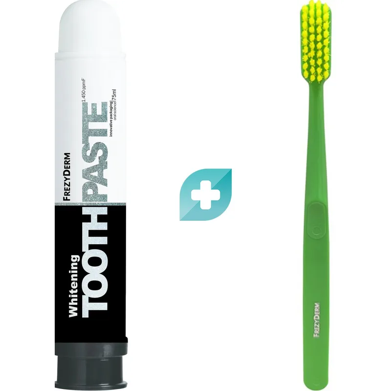 Σετ Frezyderm Whitening Toothpaste 75ml & Soft Toothbrush 1 Τεμάχιο - Πράσινο