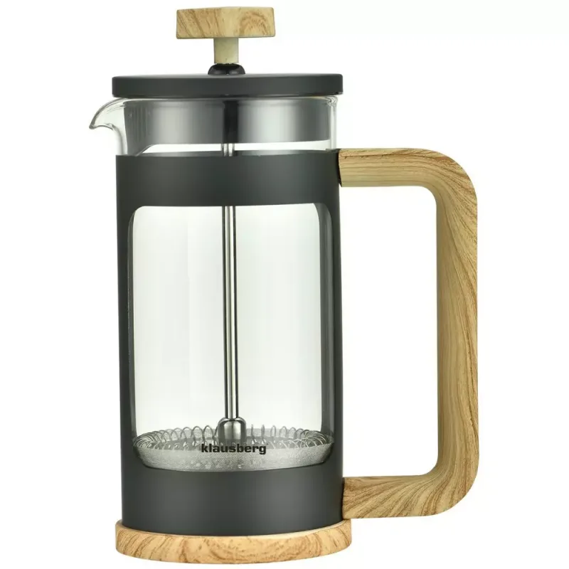 Γαλλική καφετιέρα Klausberg KB 7679, 350 ml, Γυαλί, Μαύρο/Καφέ