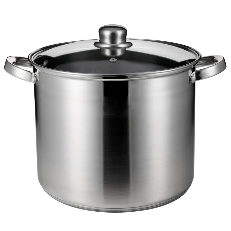 Βαθιά κατσαρόλα Rosberg R51211B32, 32 cm, 19.3 lt, Επαγωγική, Καπάκι, Inox