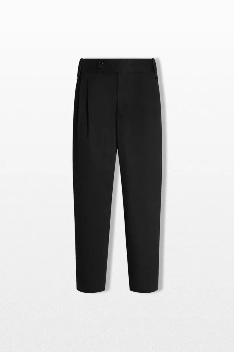 DOLCE&GABBANA Ανδρικό Μαύρο Cotton Gabardine Trousers