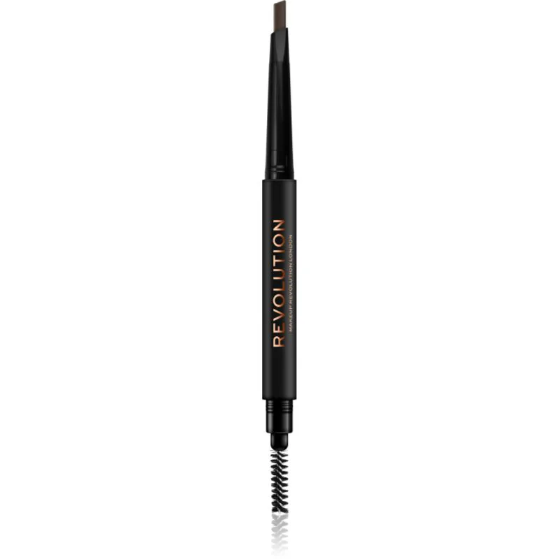 Revolution Duo Brow Definer ακριβής μολύβι για τα φρύδια απόχρωση Light Brown 0.25 γρ