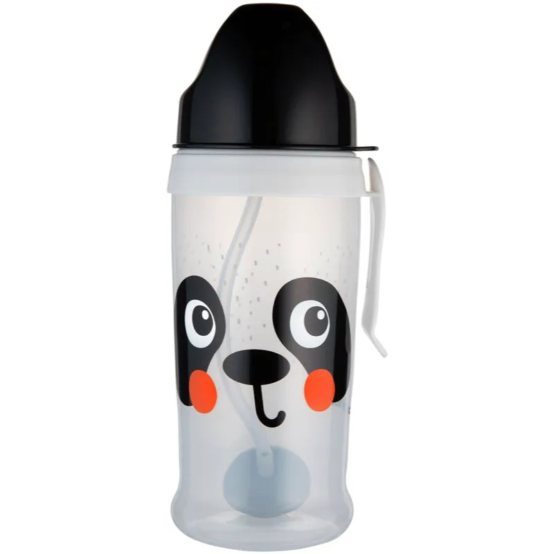 Canpol babies BabiesBoo Sport Cup αθλητικό μπουκάλι με καλαμάκι με βάρος Panda 350 ml