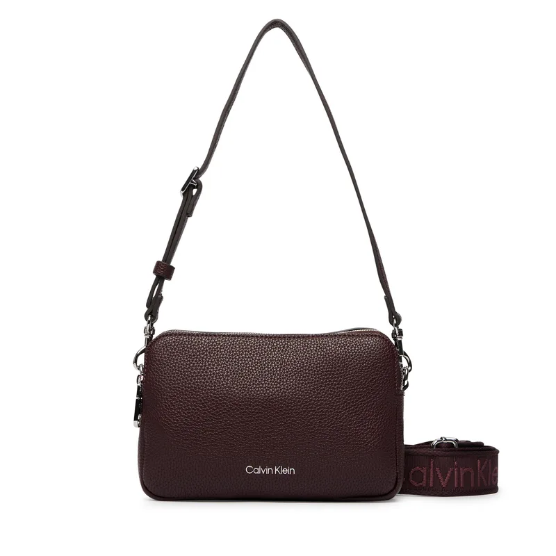 Τσάντα Calvin Klein Webbing 2X Strap Camera Bag LV04F3656G Καφέ