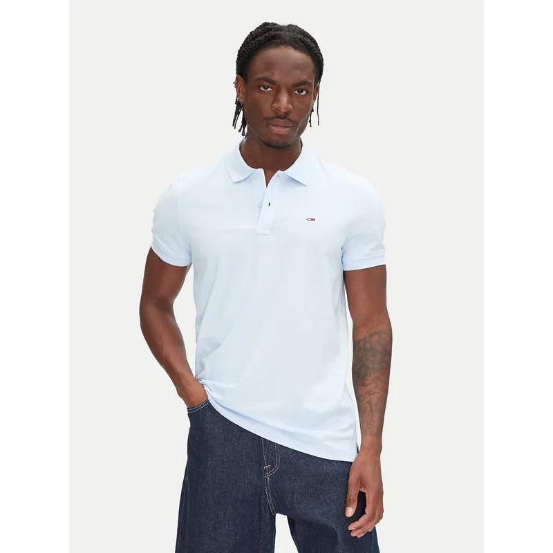 Tommy Jeans Polo DM0DM20676 Γαλάζιο Slim Fit