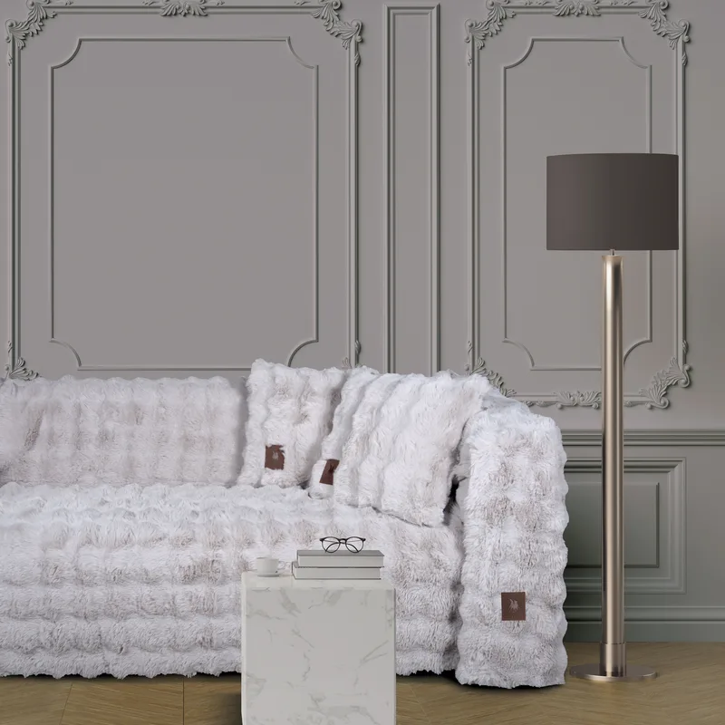 Ριχτάρι Γούνινο Faux Fur Τριθέσιος 180x300εκ. Premium 3937 Γκρι Greenwich Polo Club (Ύφασμα: Polyester, Χρώμα: Γκρι) - Greenwich Polo Club - 206183003937