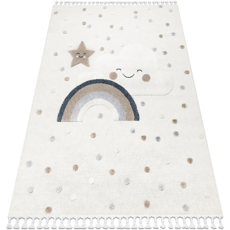 Χαλιά Rugsx Μοκέτα YOYO EY78 λευκό / μπεζ - 160x220 cm