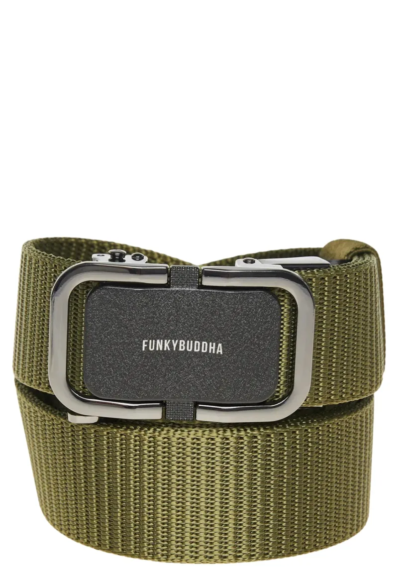 Zώνη Funky Buddha Με Μεταλλική Αγκράφα FBM010-033-10-KHAKI Ανδρικό