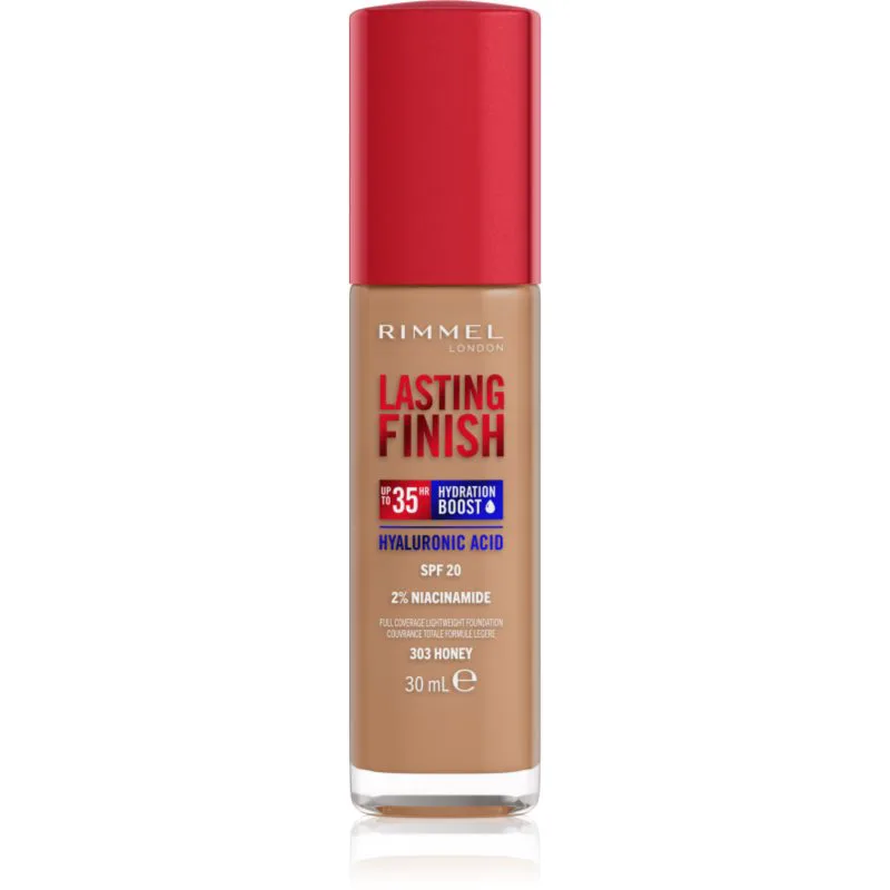 Rimmel Lasting Finish 35H Hydration Boost ενυδατικό μεικ απ SPF 20 απόχρωση 303 Honey 30 ml