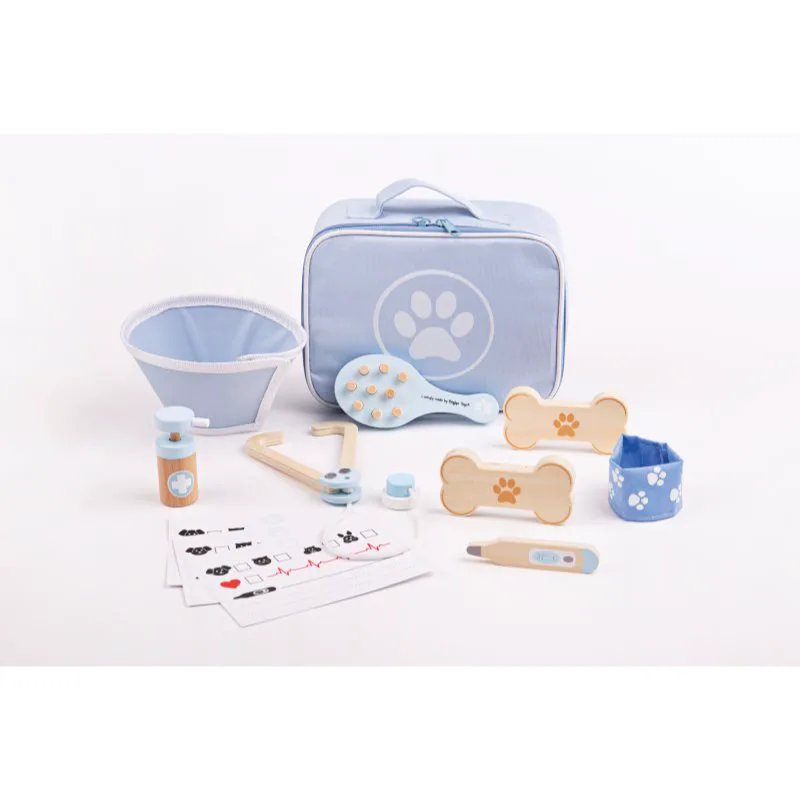 Bigjigs Toys Vet Set σετ παιχνιδιών από ξύλο 3 y+ 12 τμχ