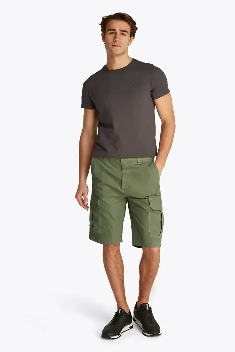 Tommy Jeans ανδρική βερμούδα cargo Straight Fit "Otis" - DM0DM21952 Λαδί