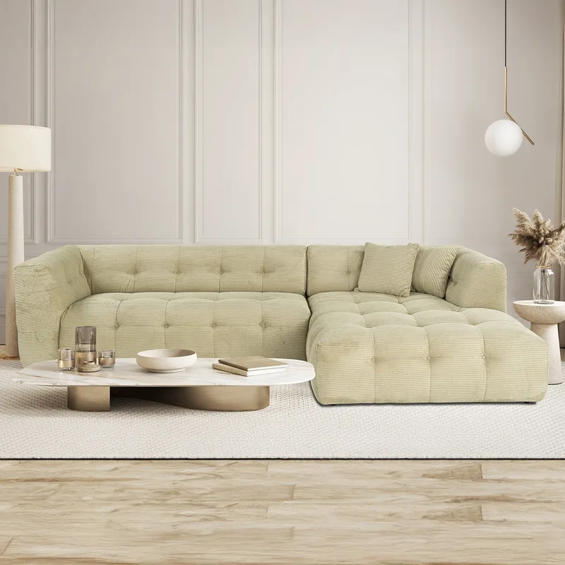 Γωνιακός Καναπές Cady Corner Right - Green 560Are2345 (300x150x100x72)