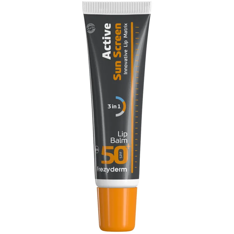 Frezyderm Active Sun Screen Lip Balm Spf50+, Ενεργή Αντηλιακή Προστασία για τα Χείλη 15ml