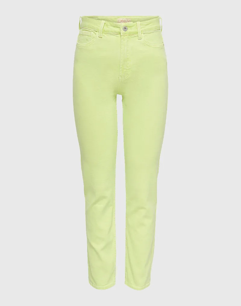 ONLY ONLEMILY HW STRAIGHT ANK COL PNT 15252531-Sunny Lime Lime