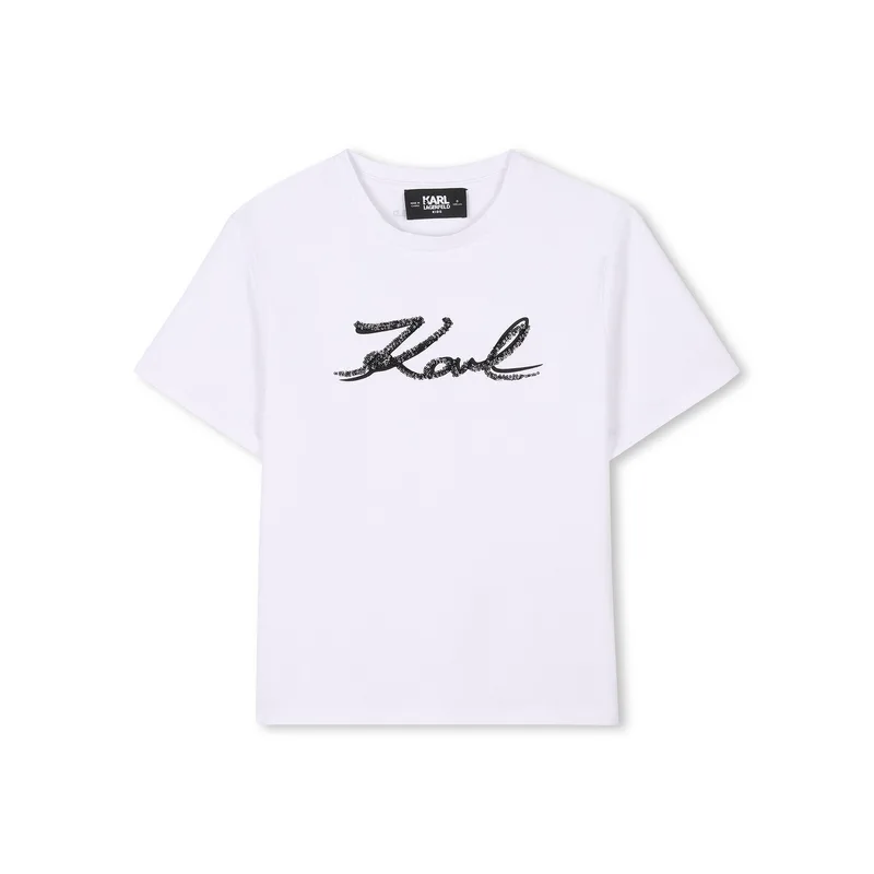 Karl Lagerfeld Kids T-Shirt Z30485 S Λευκό Regular Fit