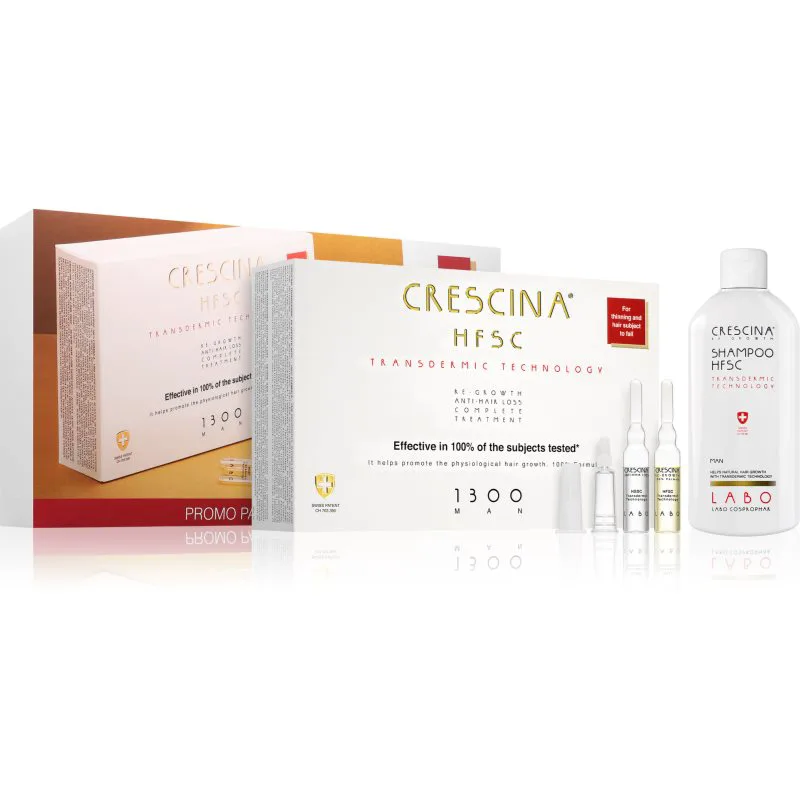 Crescina Transdermic 1300 Re-Growth and Anti-Hair Loss θεραπεία ανάπτυξης μαλλιών κατά της τριχόπτωσης για άντρες výhodné balení