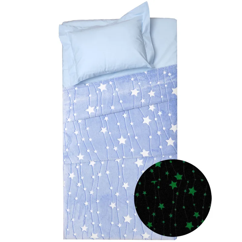 Φωσφοριζέ Κουβέρτα Fleece Αγκαλιάς (75x90) Viopros Αστέρ
