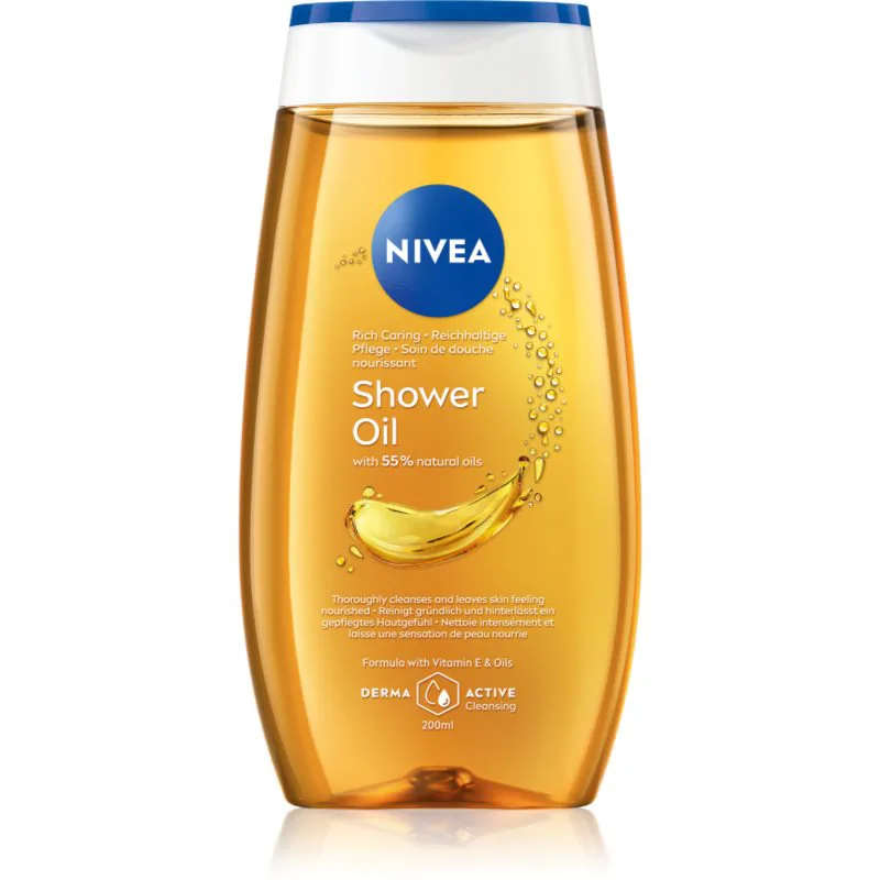 NIVEA Rich Care περιποιητικό λάδι ντους 200 ml