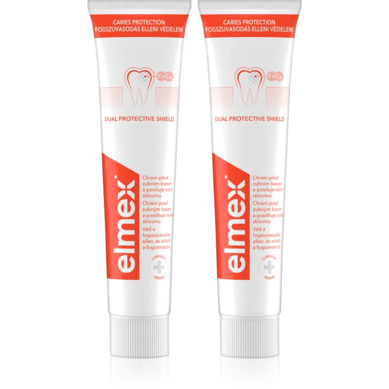 Elmex Caries Protection οδοντόκρεμα για προστασία από την τερηδόνα με φθόριο 2x75 ml