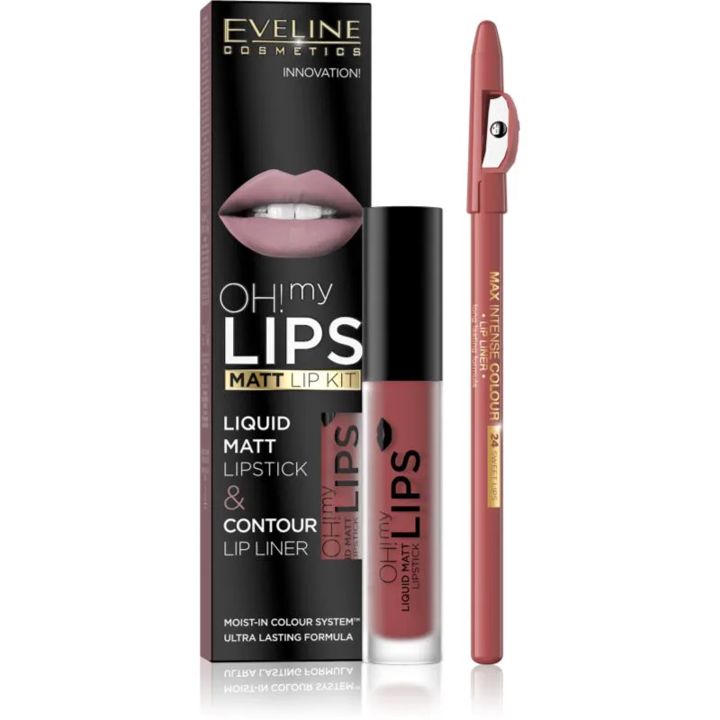Eveline Cosmetics OH! my LIPS Matt σετ για τα χείλη 15 2 τμχ