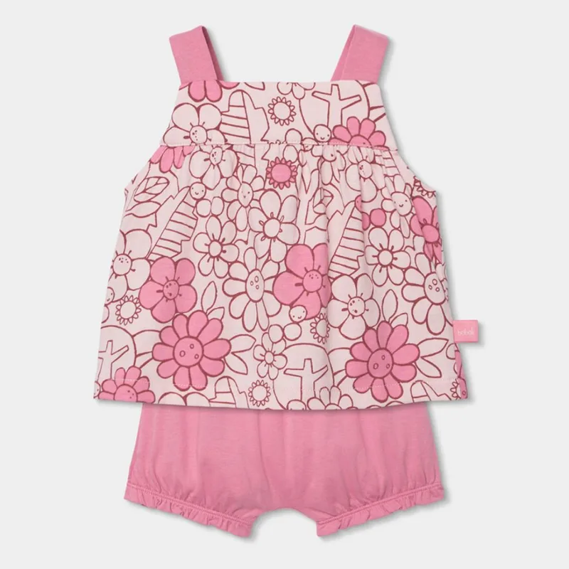Σετ μπεμπέ μακό μπεμπέ κορίτσι Boboli-133029-9827-Pink
