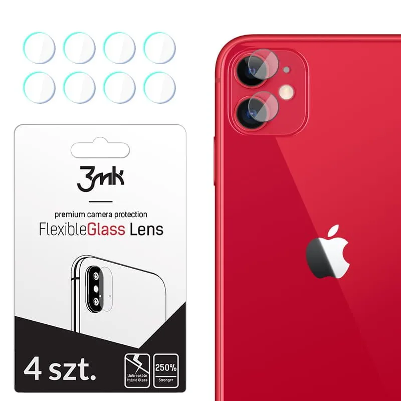 3MK Glass Camera Protector - Αντιχαρακτικό Προστατευτικό Γυαλί για Φακό Κάμερας iPhone 11 - 4 τεμάχια (53646)