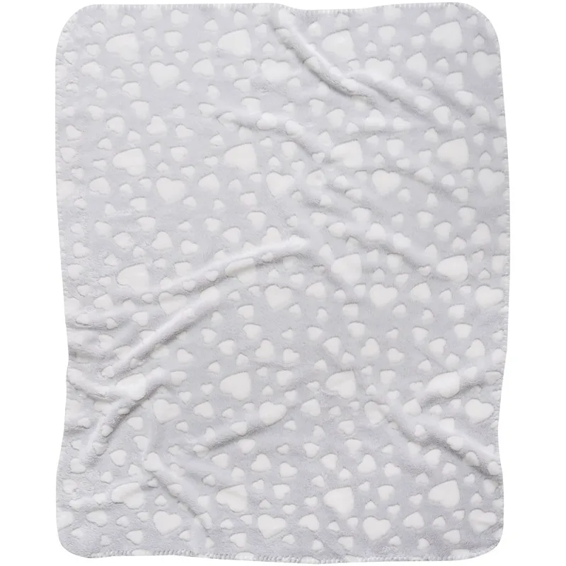 Κουβέρτα Fleece Αγκαλιάς 75x100 Das Home Hearts 4909 Grey 75x100