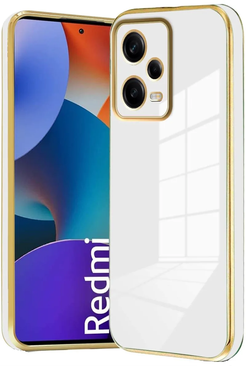 Bodycell Χρυσό Plated - Θήκη Σιλικόνης Xiaomi Redmi Note 12 5G / Poco X5 - White (5206015071737)