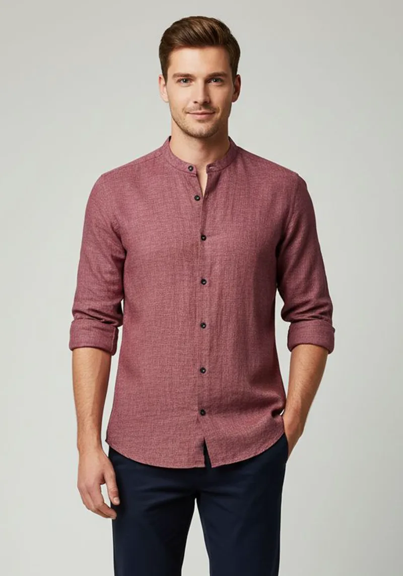 Fragosto Λινό Πουκάμισο της σειράς Exclusive - FRE03S22M 031 Cherry